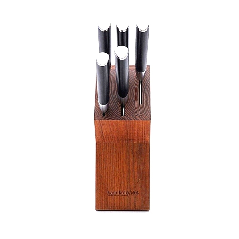 Knife Block Ashwood 5 five Knife Wooden Japanese Knife Holder High Quality - Picture 4 of 6